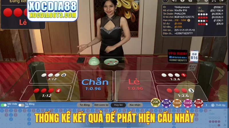 Thống kê kết quả để phát hiện cầu nhảy